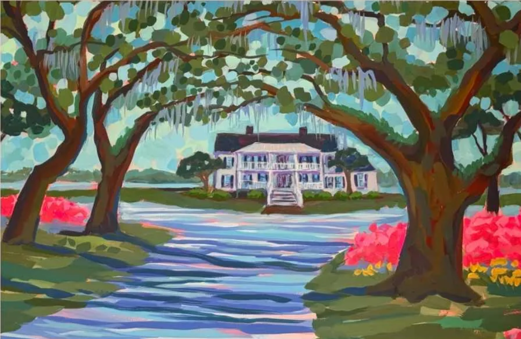 Litchfield Plantation Canopy 24x30 Acrylic on Canvas