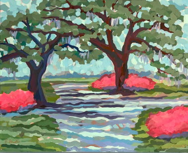 Azalea Aglow 16x22 Acrylic on Canvas