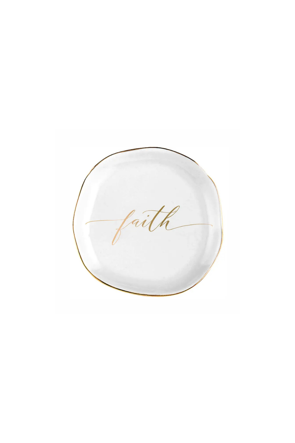 Faith Ceramic Round Trinket Tray