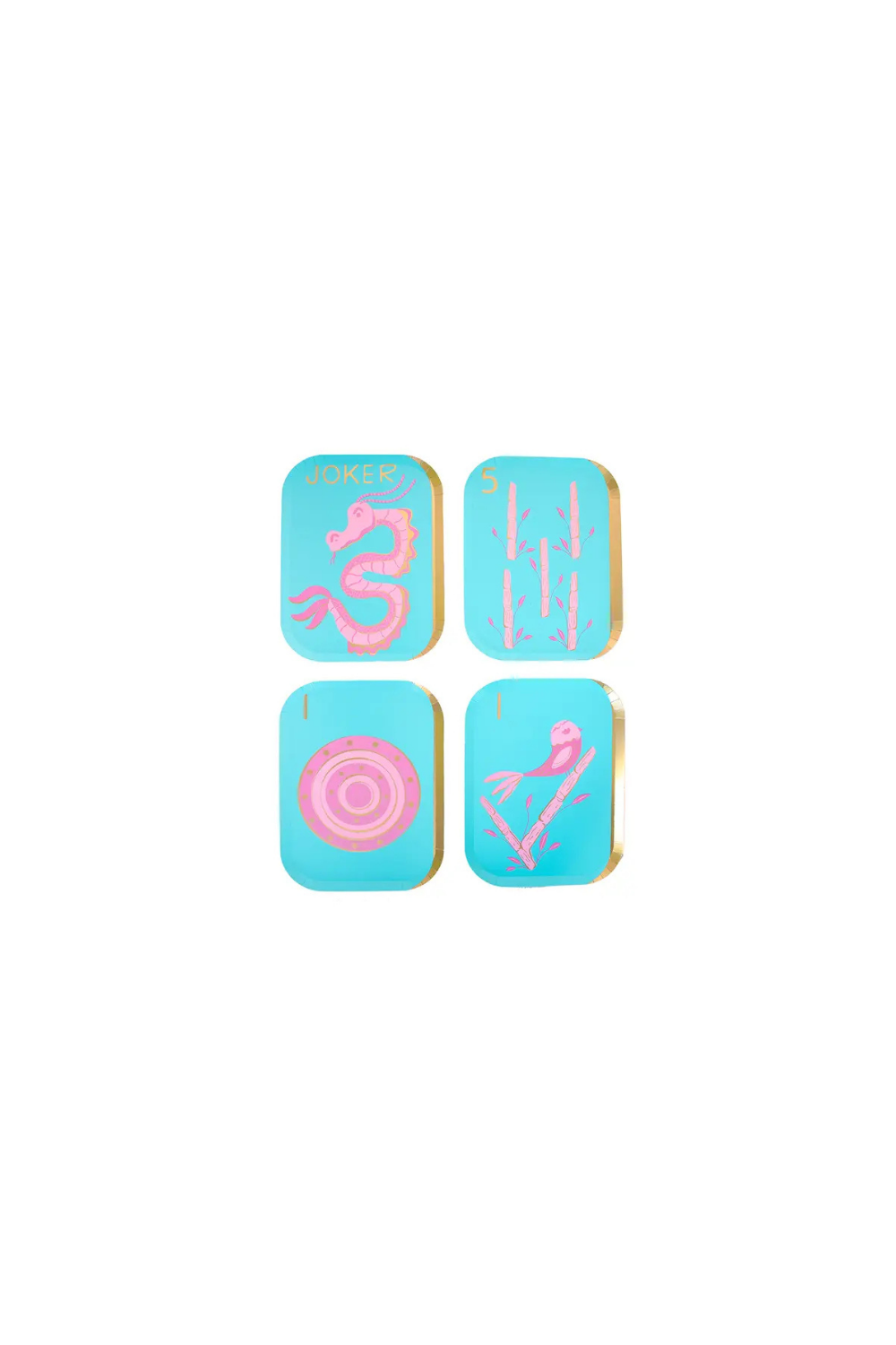 Game Night Mahjong Tile DInner Plates