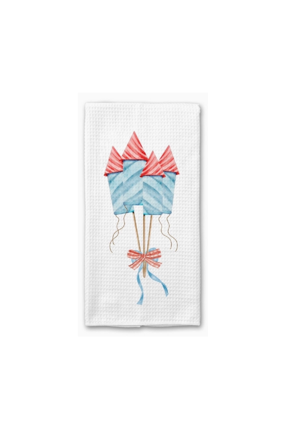Firework Bouquet Waffle Weave Towel