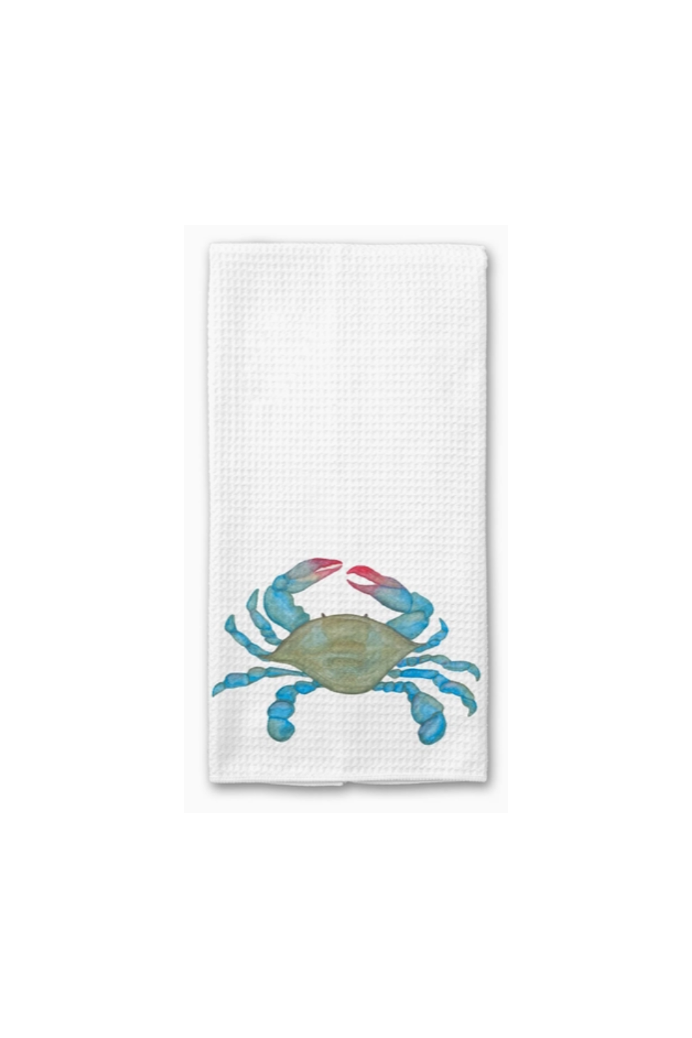 Blue Crab Waffle Weave Towel
