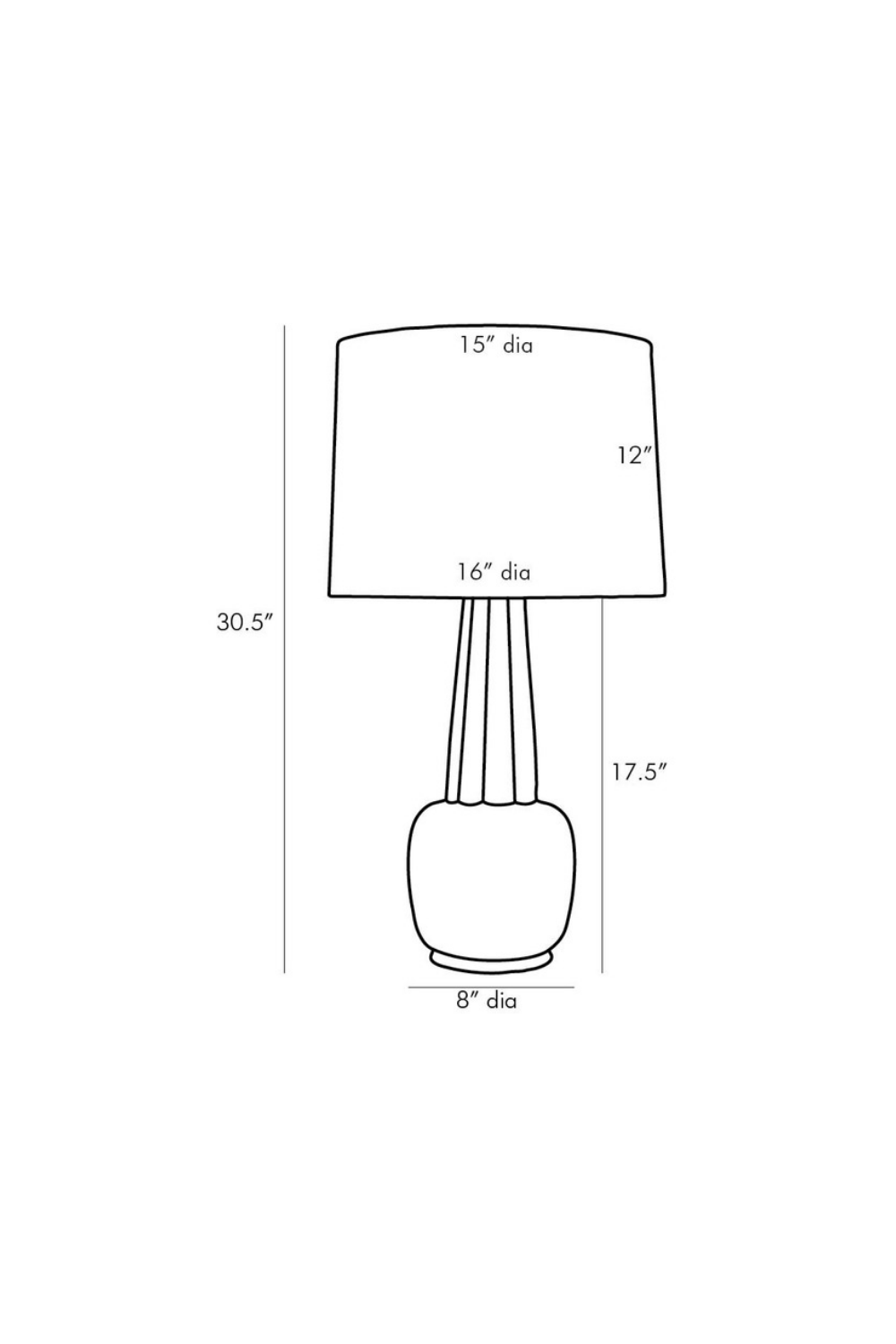 Elongated Rib Lamp
