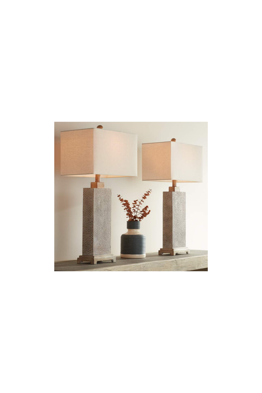 Hammered Base Table Lamp