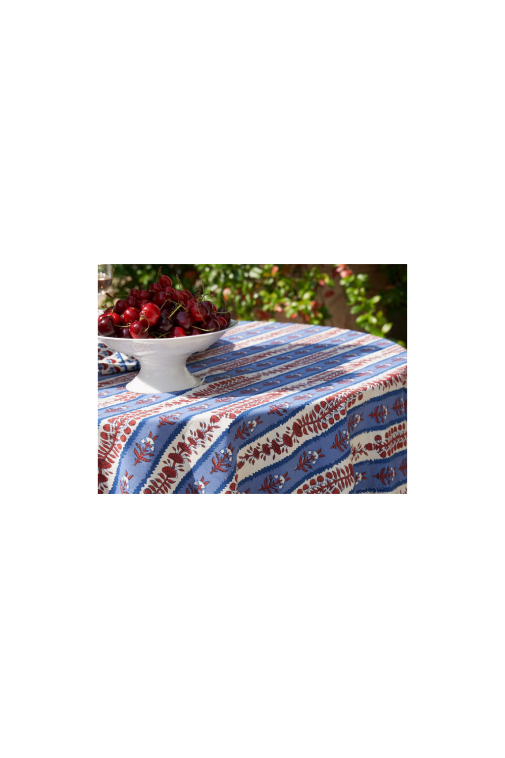 Provence Avignon Red & Blue Tablecloth - 59"x59"
