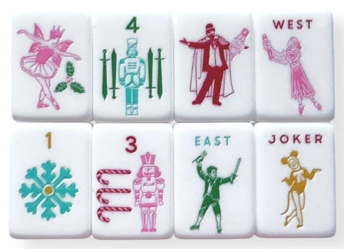 Merry Nutcracker Holiday Mahjong Tile Set