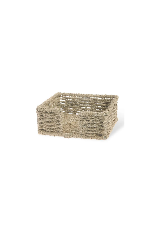 Paper Cocktail Napkin Seagrass Caddy