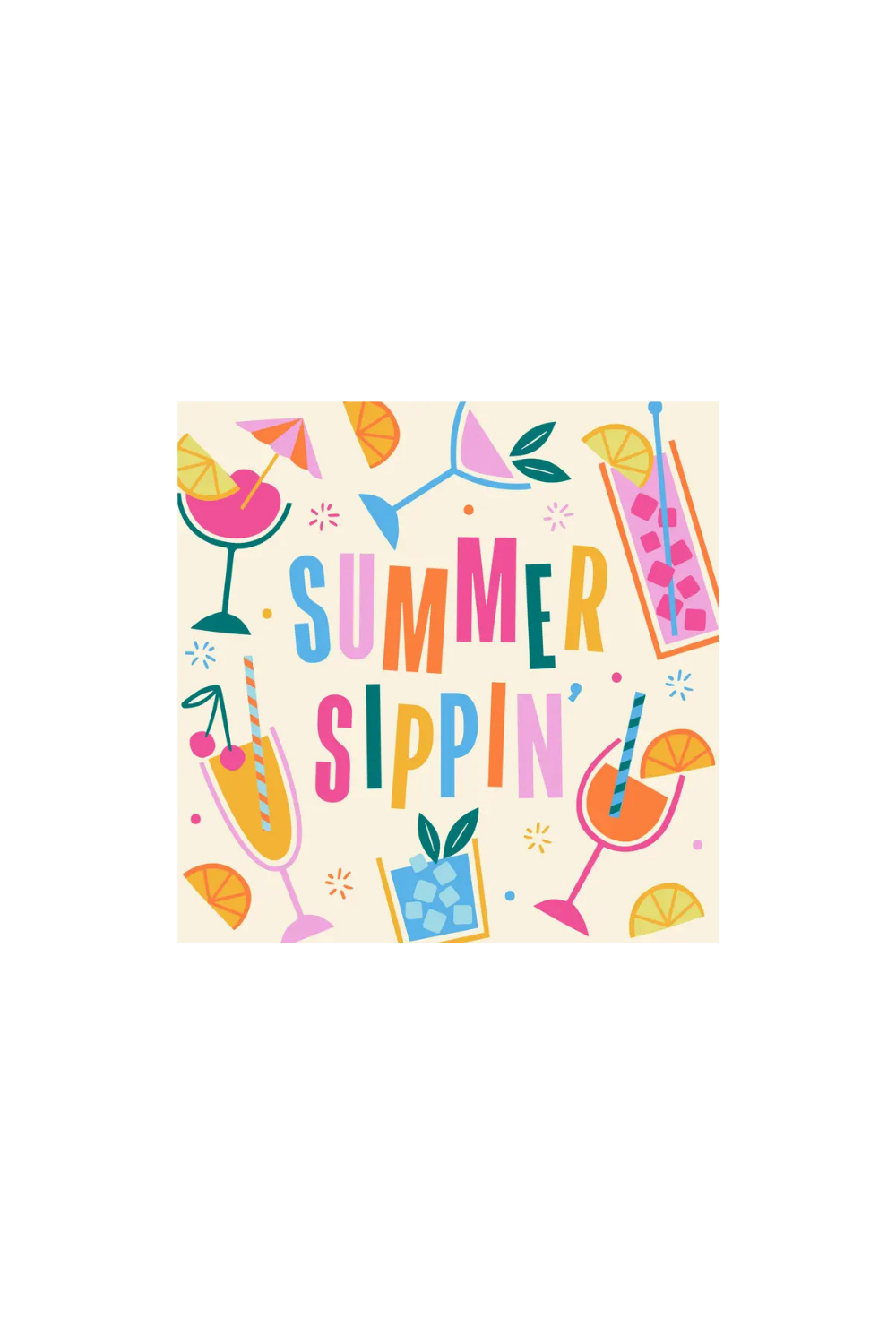 Summer Sippin' Cocktail Napkins