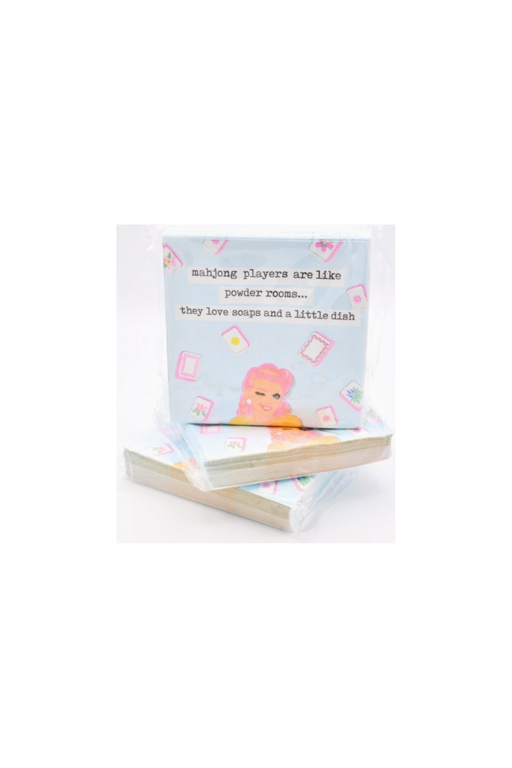 "Mahjong Players are Like Powder Rooms" 35 Pack Cocktail Napkin