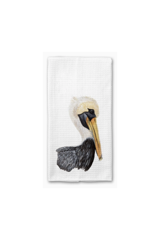 Brown Pelican Waffle Weave Towel