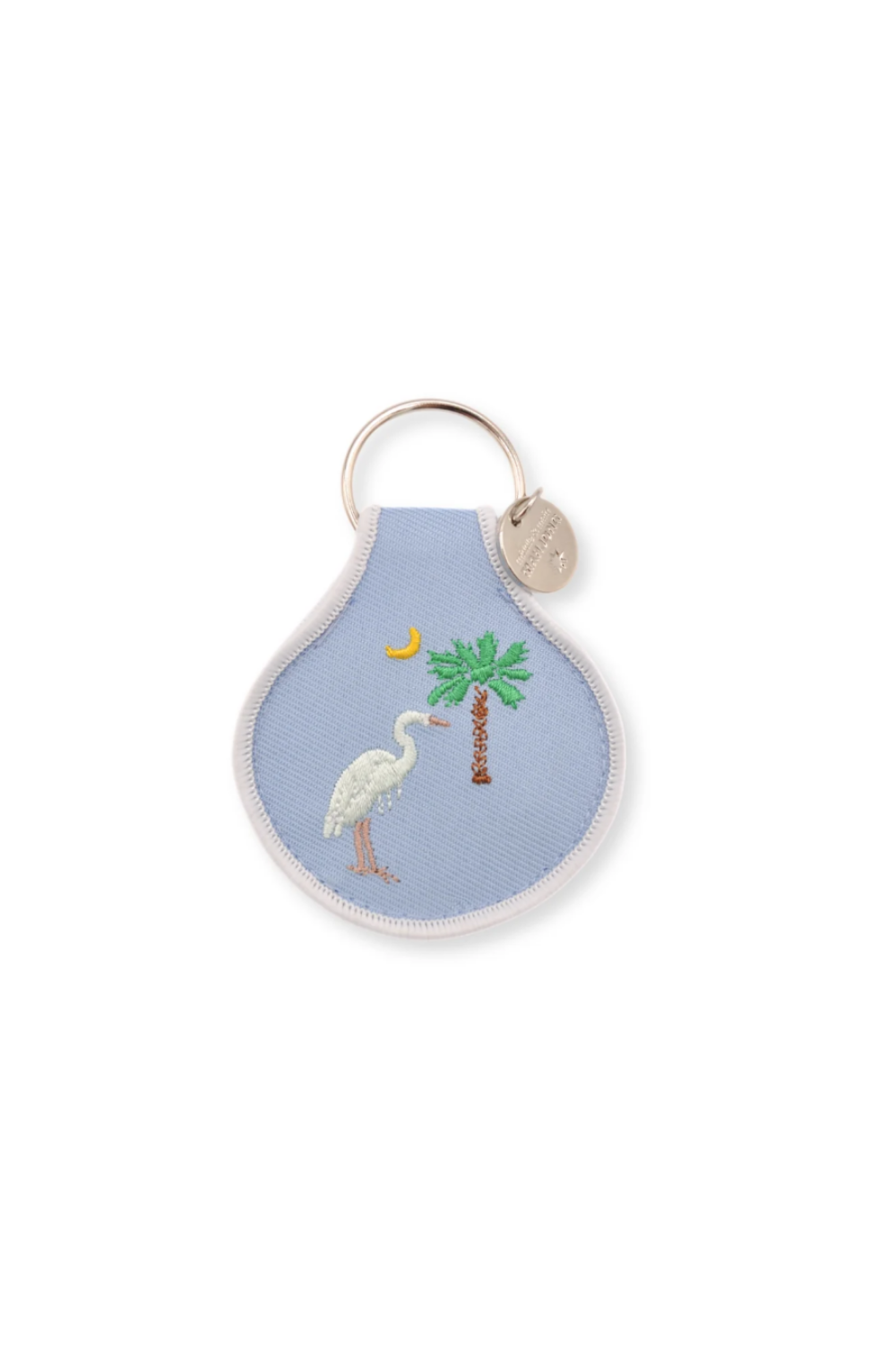 Palmetto Heron Embroided Keychain