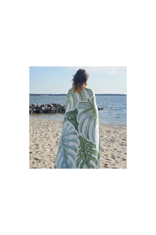 Green Monsters Knit Indoor/ Outdoor Throw Blanket