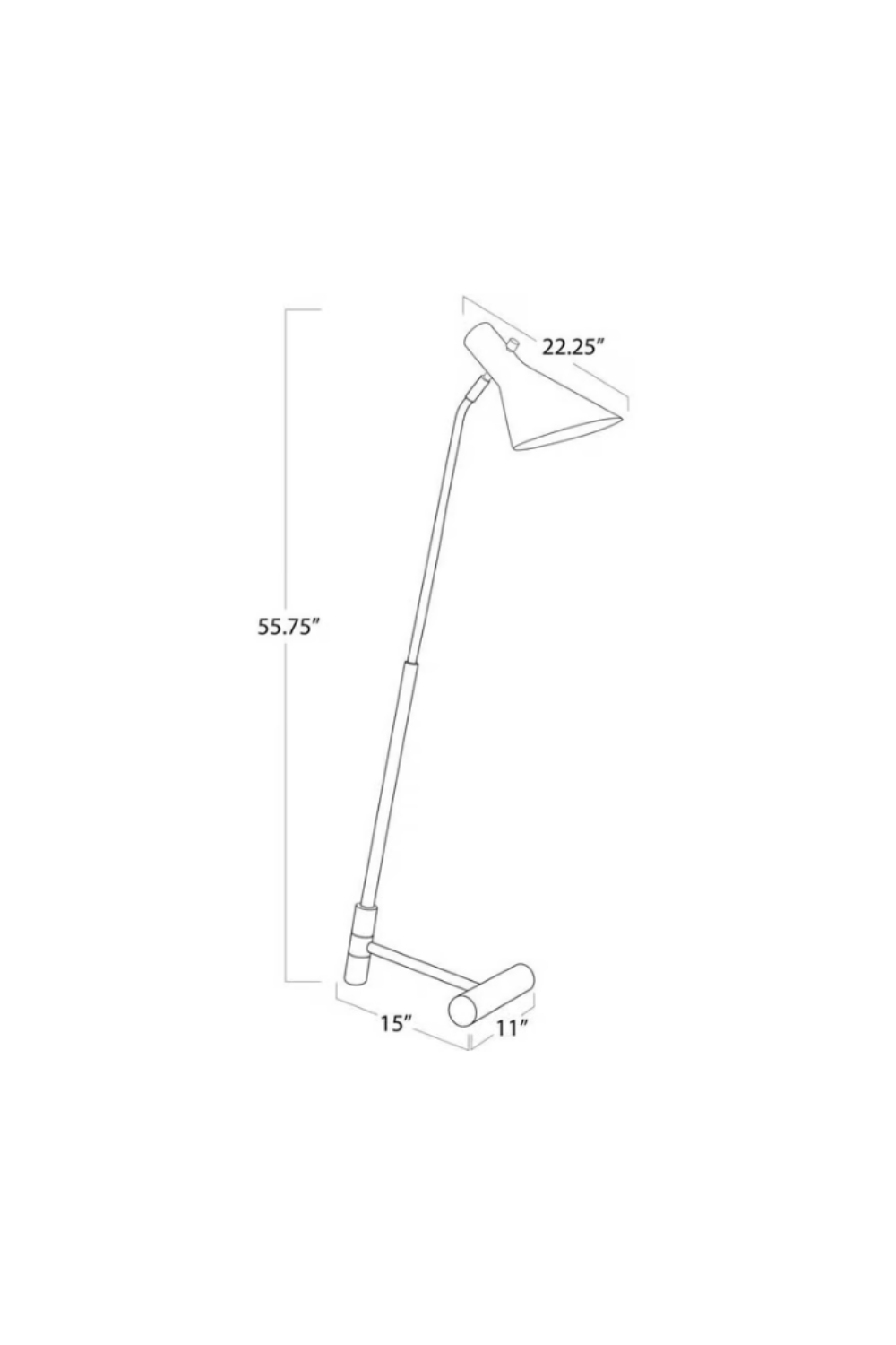 Brass & White Shade Floor Lamp