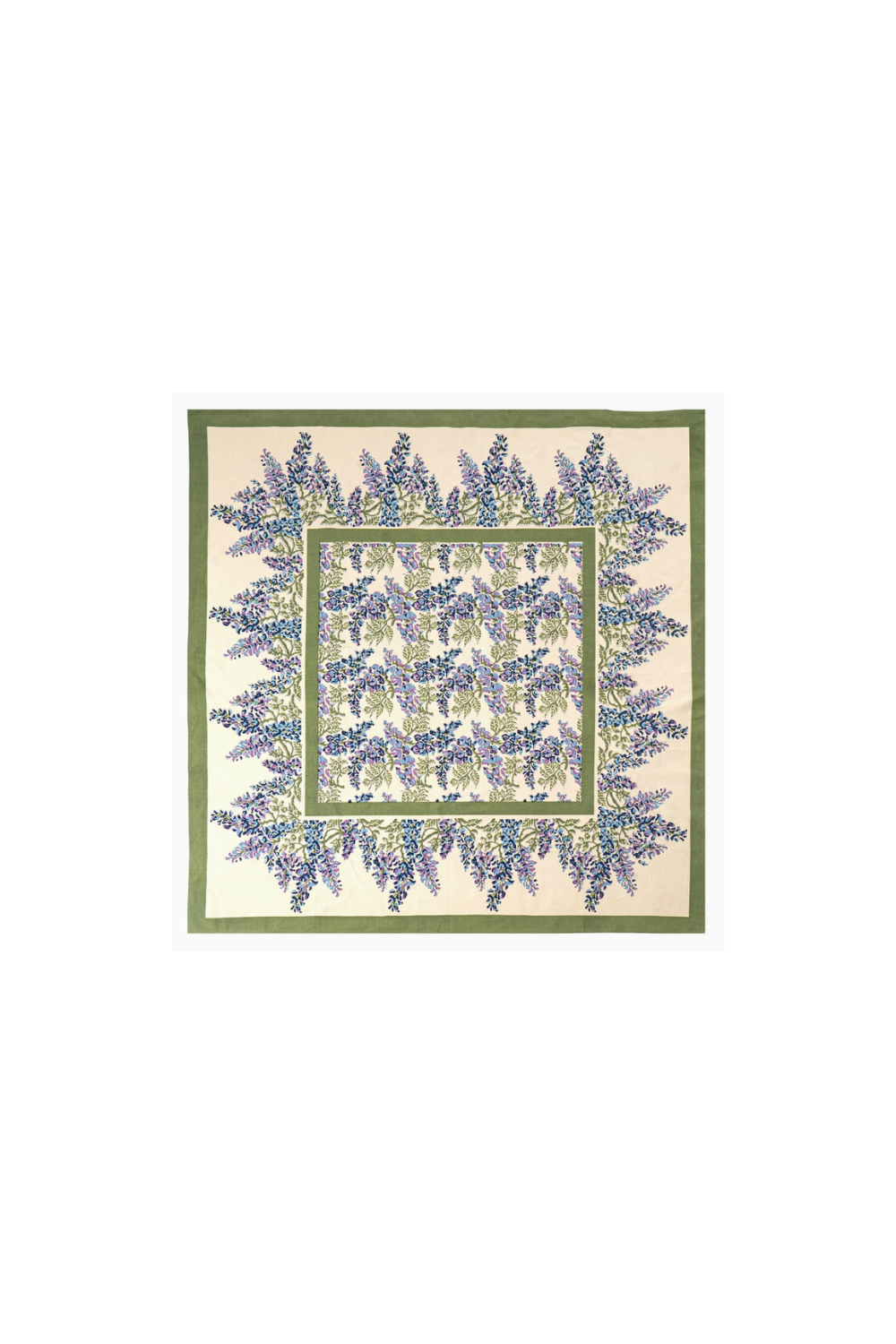 Wisteria Blue & Green Tablecloth - 59"x59"