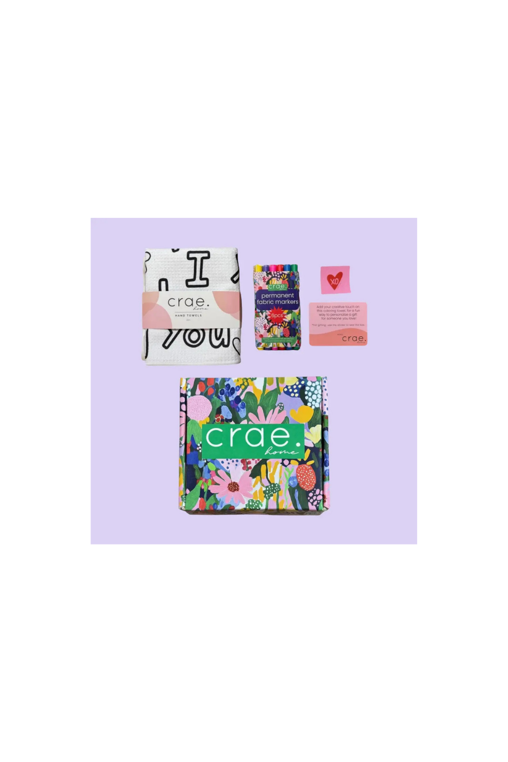 Colorable Hand Towel with Markers