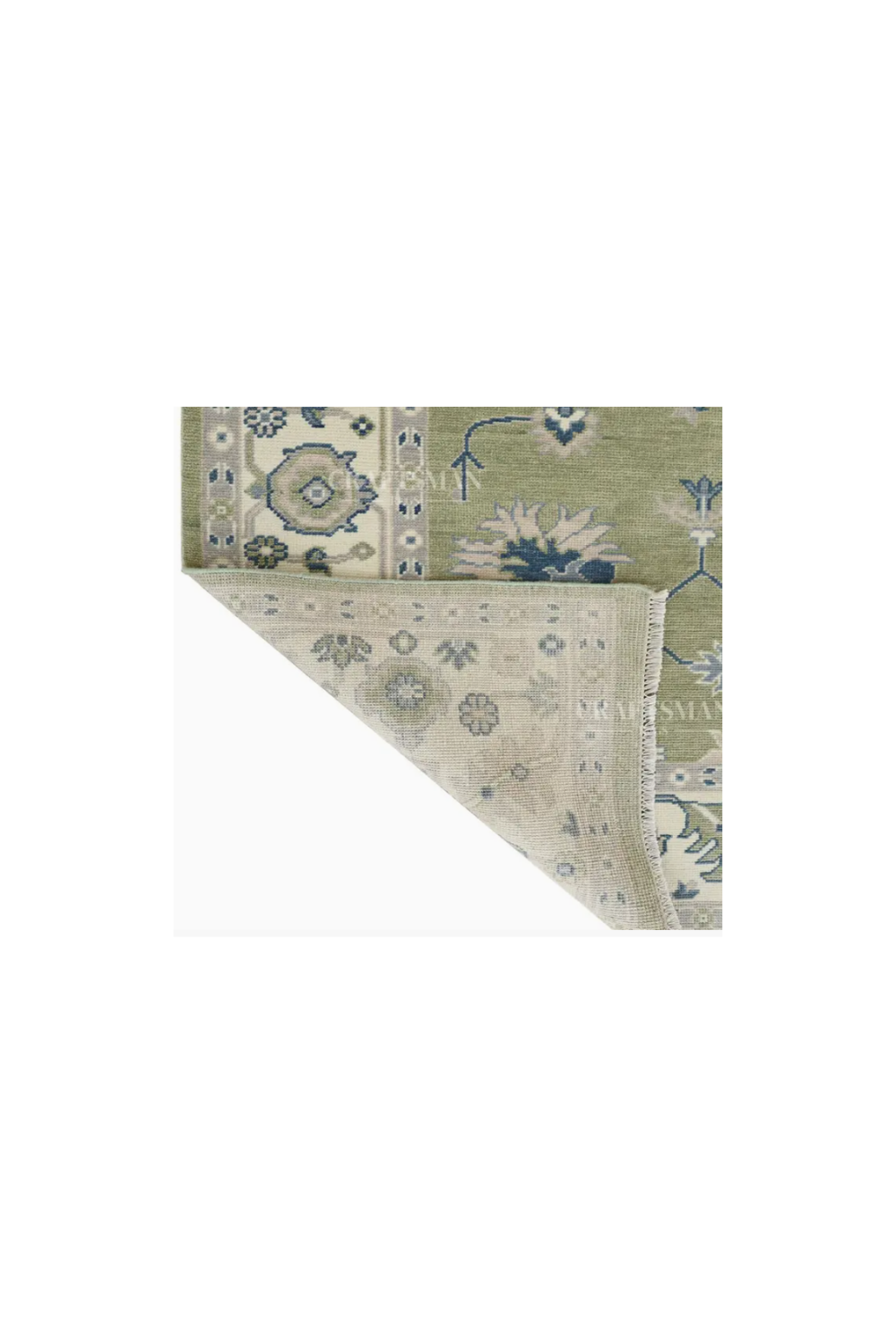 8x10 Wool Hand-Knotted Oushak-Inspired Rug