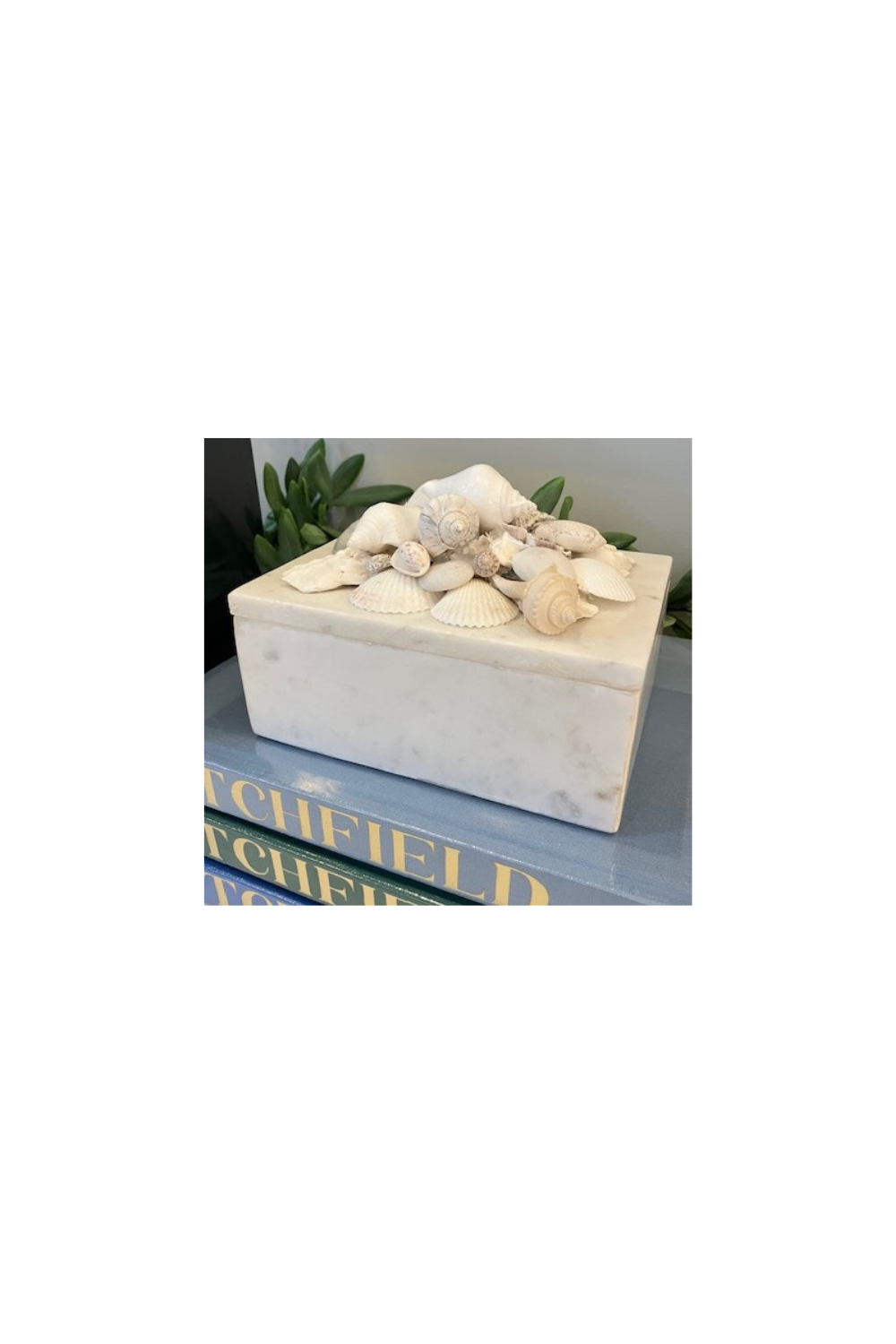 White Marble Shell Box