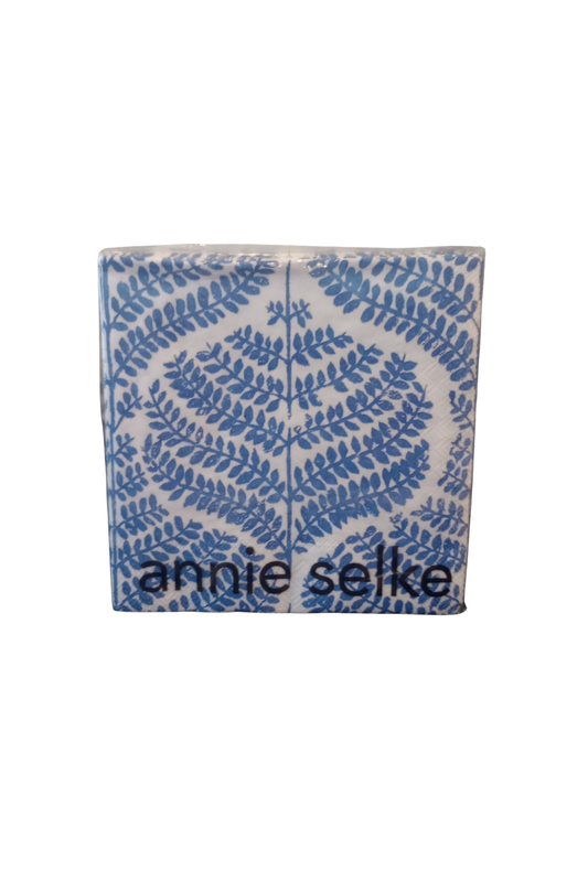 Cocktail Napkin 16 Pack - Flora Blue