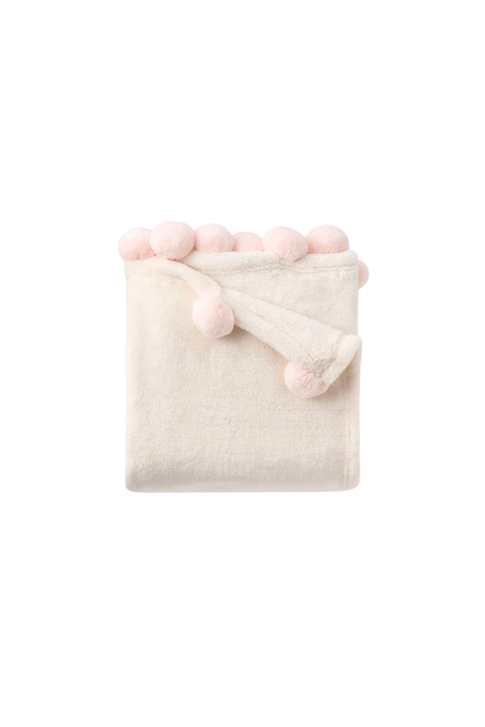 Flannel Fleece Pom Blanket 30"x40"