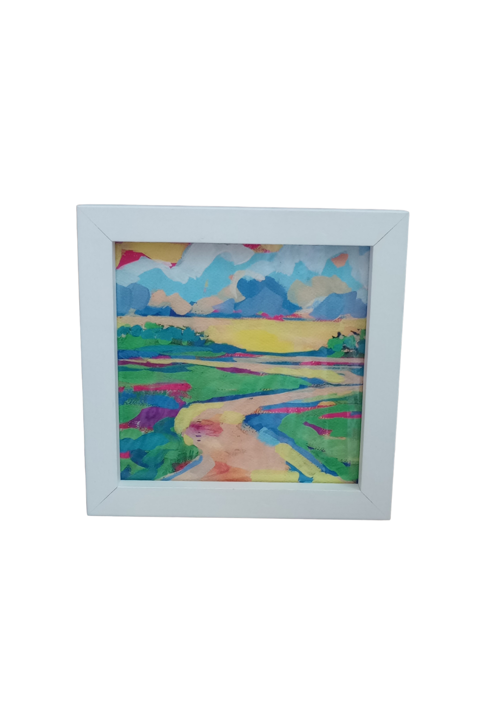White Framed Art 5x5
