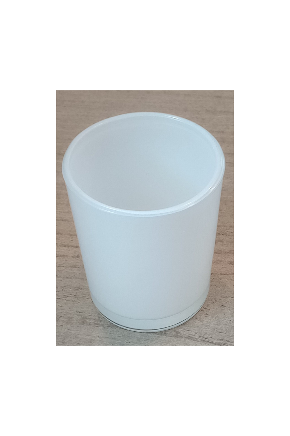 Votive Candle Holder - White Glass