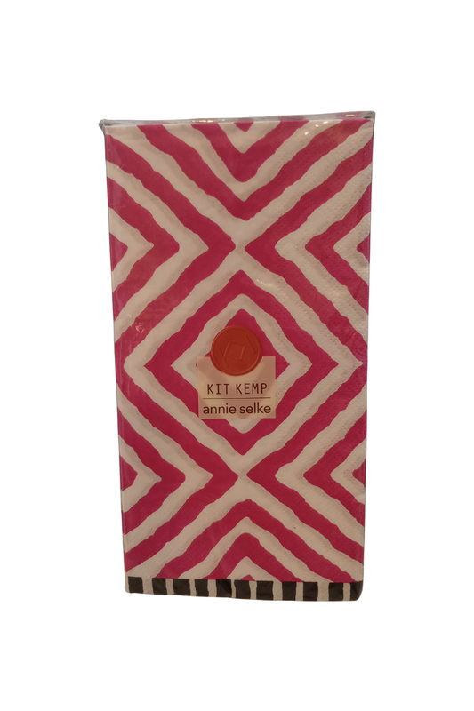 Arrows Pink Paper Guest Towels, Set of 16