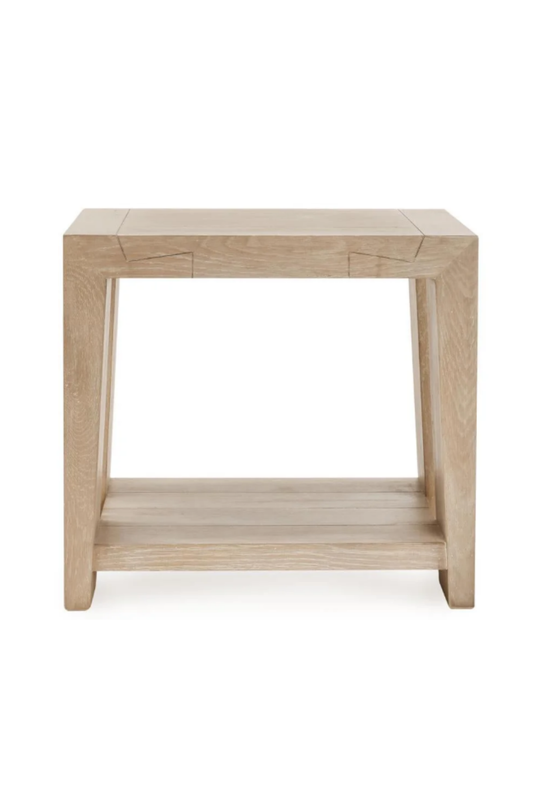 Troy End Table Aged Cream - 24" Square