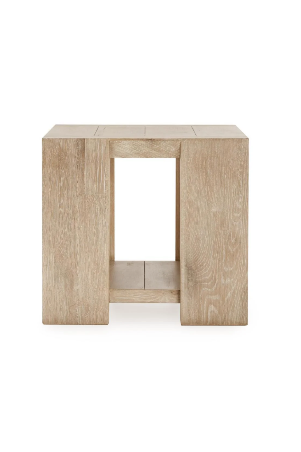 Troy End Table Aged Cream - 24" Square