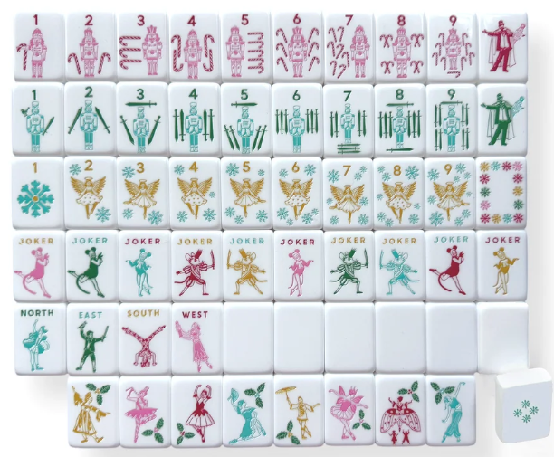Merry Nutcracker Holiday Mahjong Tile Set